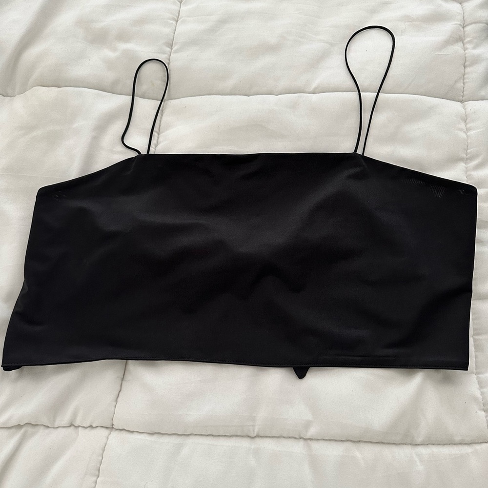 Zara Women’s black tie crop top